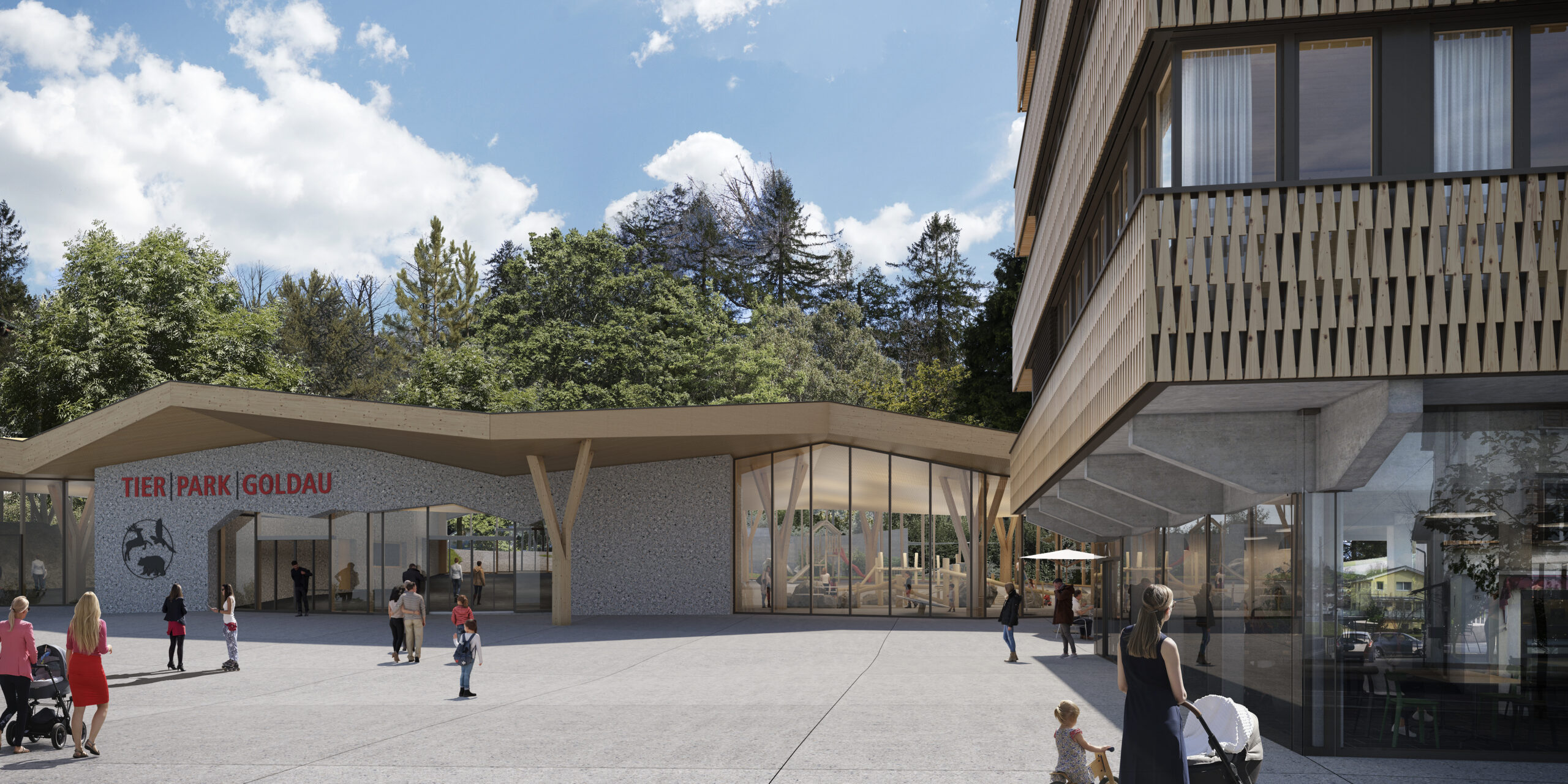 Tierpark Goldau, Aussenvisualisierung, marty architektur