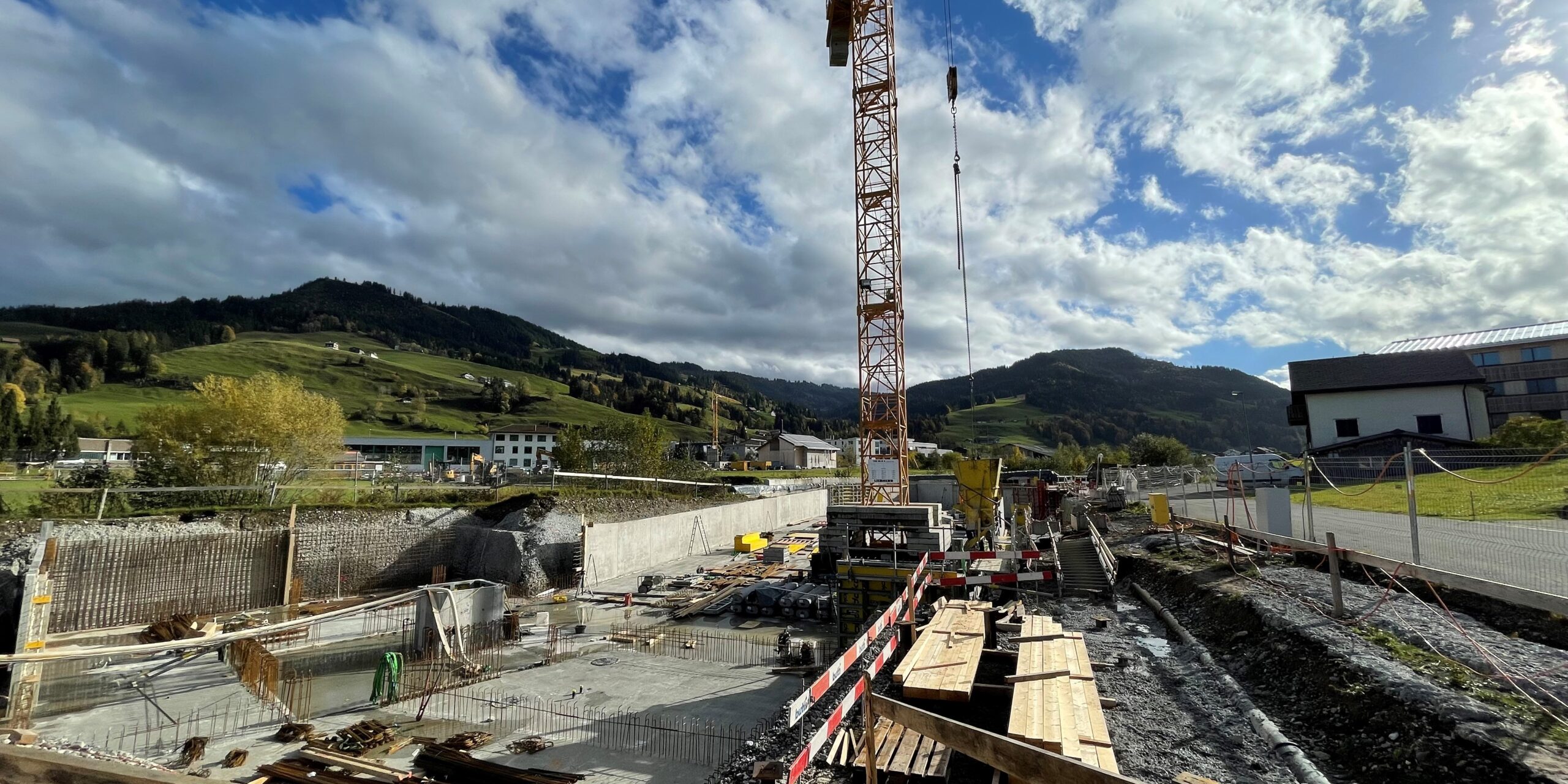 Riedlisgatter Rothenthurm, Baufoto Fundament Rohbau, marty architektur