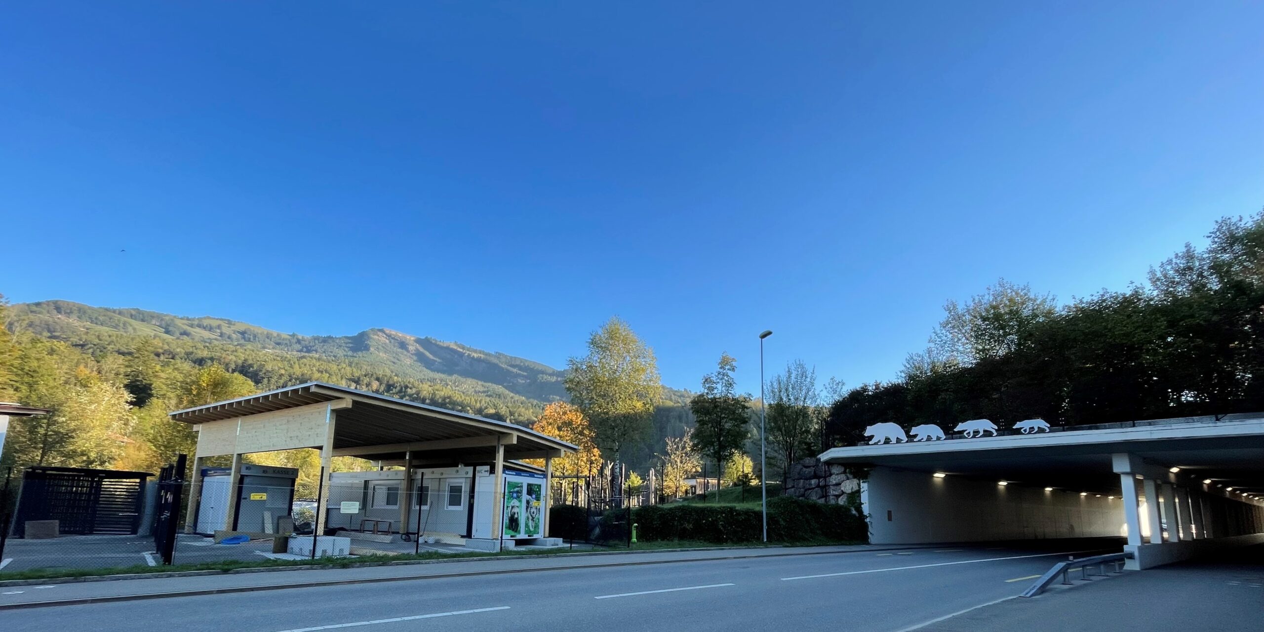 Tierpark Goldau, Baufoto Zugangspforte, marty architektur