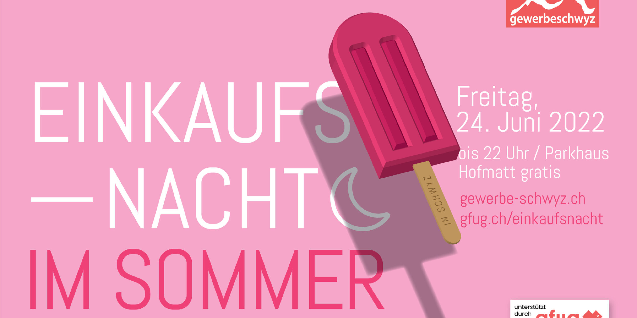 Einkaufsnacht im Sommer, Flyer, marty architektur