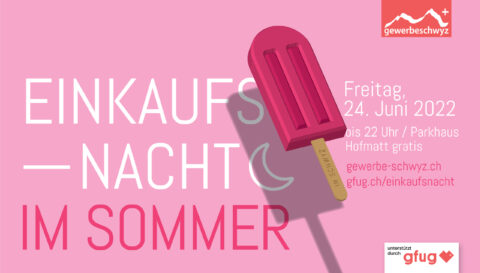 Einkaufsnacht im Sommer, Flyer, marty architektur