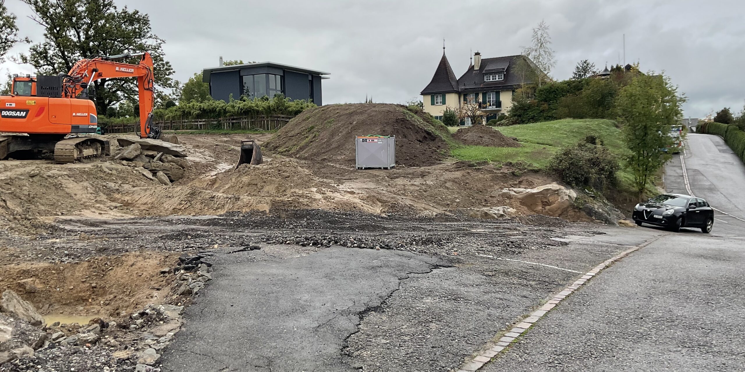 Rütiwies Altendorf, Baufoto Baustart, marty architektur