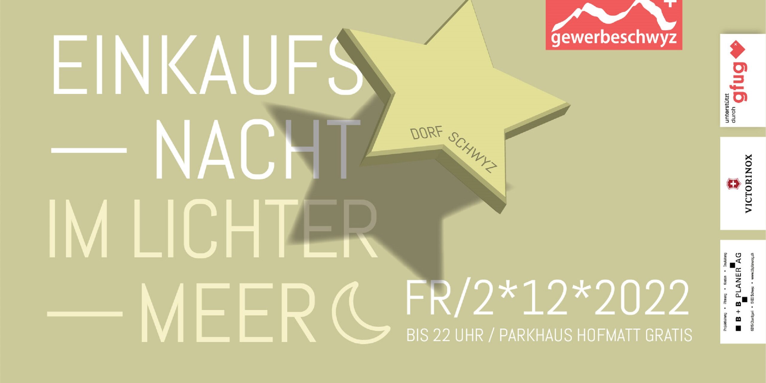 Einkaufsnacht im Lichtermeer, Flyer, marty architektur