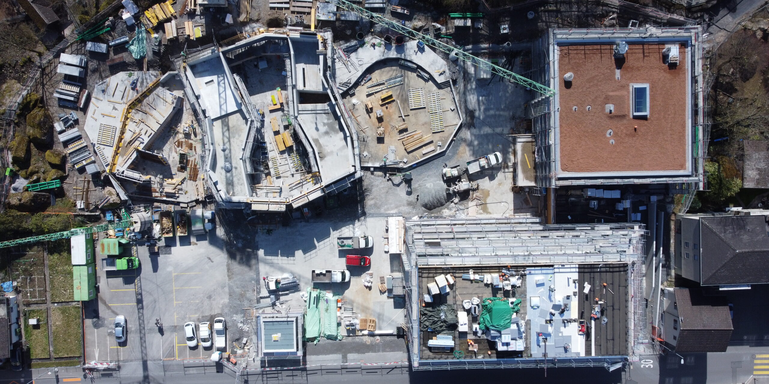 Tierpark Goldau, Baufoto Drohnenaufnahme, marty architektur