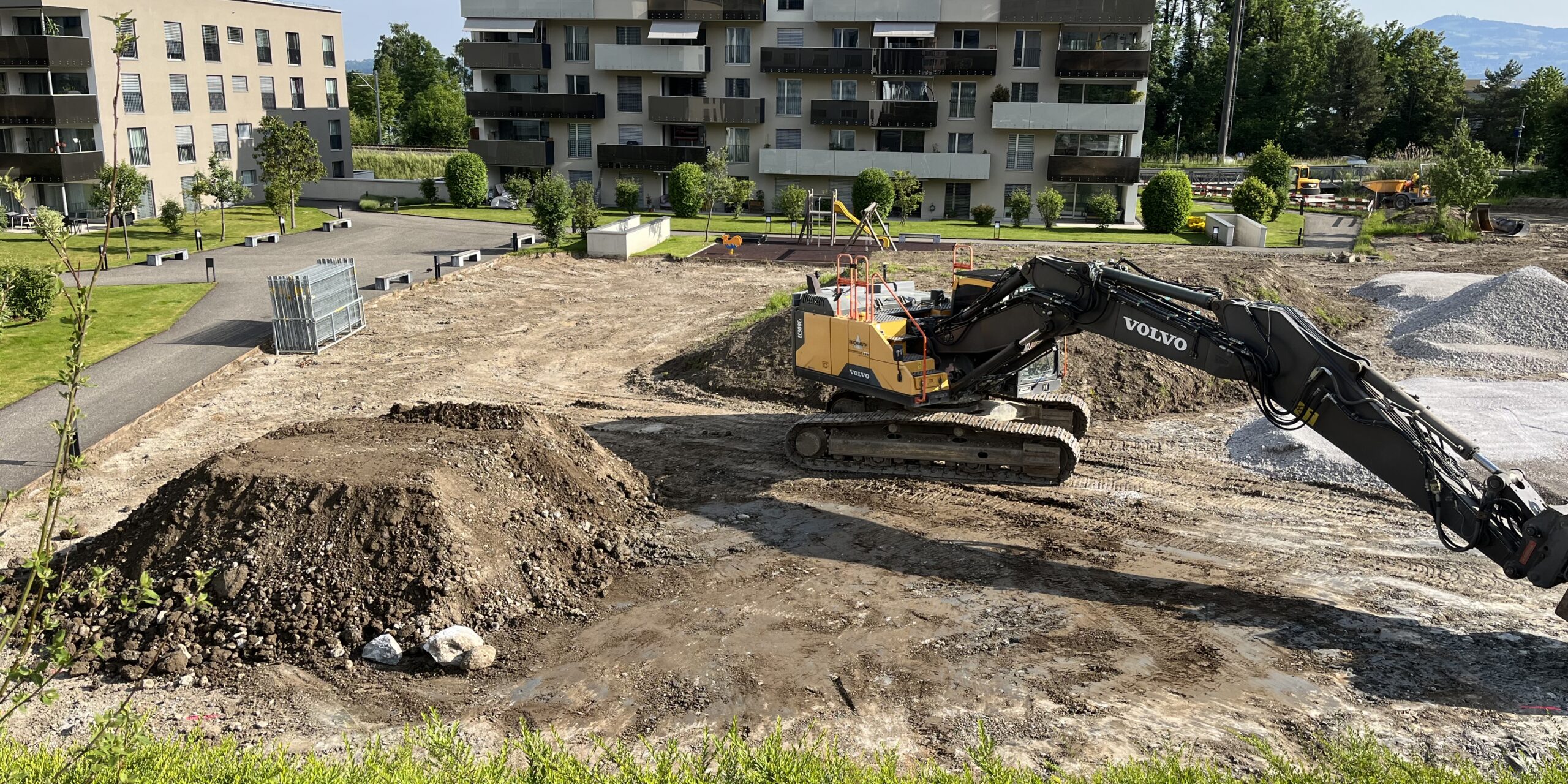 Mühlebachhof Altendorf, Baufoto Baustart, marty architektur