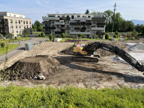 Mühlebachhof Altendorf, Baufoto Baustart, marty architektur