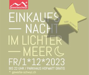 Einkaufsnacht im Lichtermeer, Flyer 2023, marty architektur