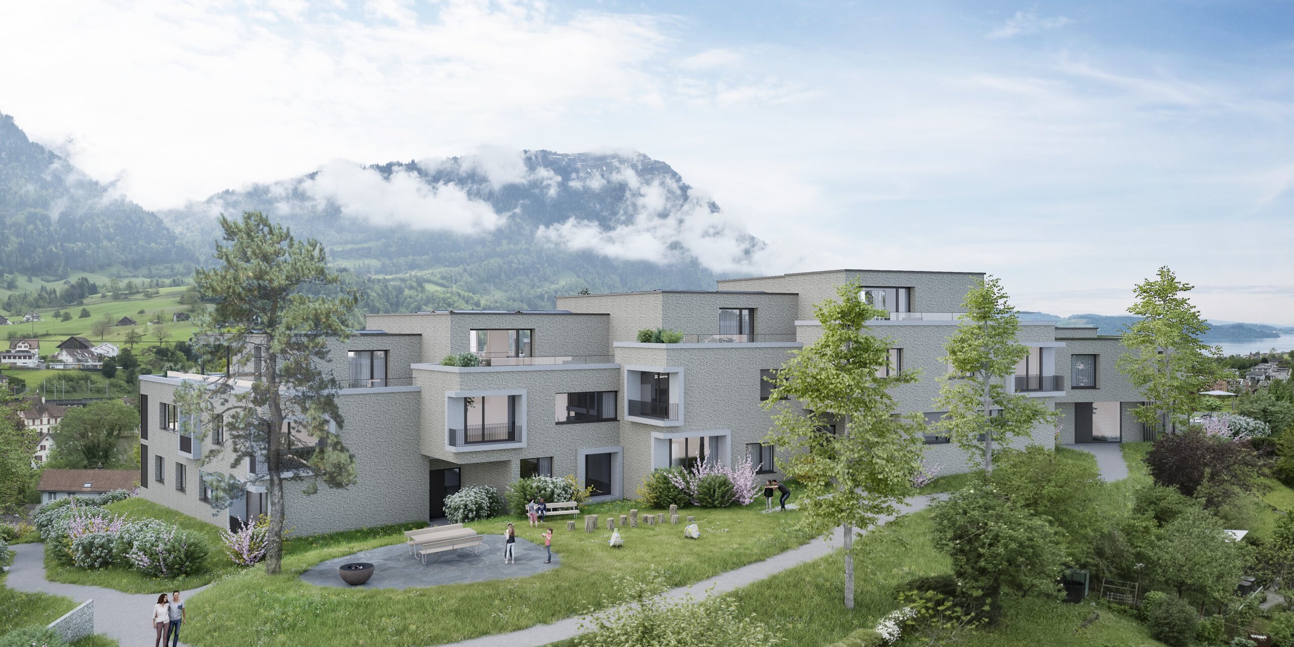 Gütschweg Goldau, Aussenvisualisierung, marty architektur